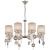 Kira Modern Chandelier: Nickel, Beige Shade, 8-Light 3D model small image 1