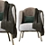 Sleek & Cozy: Ditre Lucia Armchair 3D model small image 2