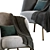 Sleek & Cozy: Ditre Lucia Armchair 3D model small image 3