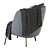 Sleek & Cozy: Ditre Lucia Armchair 3D model small image 4