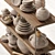 Sleek Clay Dishes Rack 3D model small image 2