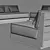 Maya Customizable Sectional Sofa 3D model small image 2