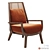 Elegant Kaya Lounge Armchair 3D model small image 1