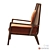 Elegant Kaya Lounge Armchair 3D model small image 3