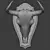 Yak Skull Medallion: 10 Texture Options 3D model small image 5