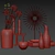 Designer Decor Set: Vase, Marble Decoration, Cherry, Penguin, Candleholder 3D model small image 3