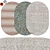 Hand-Tufted Bubble Oval Rugs 3D model small image 1