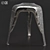 Galvanized Metal Stool: Stylish and Versatile 3D model small image 3