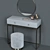 Luxury Dressing Table Set by SteelMebel 3D model small image 12