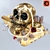 Gothic Skeleton Decorative Sculpture 3D model small image 1