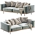 Luxury Newport 84" Sofa 3D model small image 1