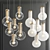 Modern Industrial Bulb Pendant - 6 Light 3D model small image 1