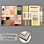 Modern Art Set: 2 Paintings & 4 Frame Options 3D model small image 1