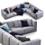 Prostoria Match Sofa: Modern, Stylish, and Functional 3D model small image 3