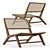 Elegant Rattan Armchair - Classic Comfort 3D model small image 1