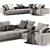 Flexform Campiello: Stylish and Spacious Sofa 3D model small image 1