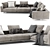 Flexform Campiello: Stylish and Spacious Sofa 3D model small image 3