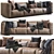 Modern Prostoria Leather Sofa Match 3D model small image 1