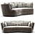 Apollo Maxalto Sofa: Elegant Italian Design 3D model small image 2