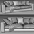 Sleek Sitka Sofa - Modern Design 3D model small image 4
