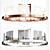 Modern Pink Chandelier: Kebo Glam 3D model small image 3