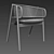 Sleek Cane Rattan Chair 3D model small image 4