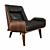 Modern Brazilian Leather Chair 3D model small image 1