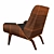 Modern Brazilian Leather Chair 3D model small image 3