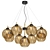 Etna Pendant Chandelier with Glass Shades 3D model small image 1