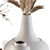 Elegant Vases & Dried Blooms 3D model small image 3