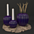 Elegant Vase Trio with Pampass Plant 3D model small image 3