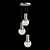 Modern Glass Bulb Light Trio 3D model small image 2