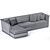 Cordian Modular Sofa: Stylish and Spacious 3D model small image 5