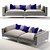 Elegant Milan Sofa: 59"W x 30"H 3D model small image 4