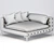 Elegant Milan Sofa: 59"W x 30"H 3D model small image 6