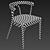 Sleek Dining Chair Set 05 3D model small image 3