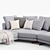 Luxury Abacus Wool Sofa Comp.E 3D model small image 4
