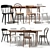 Sleek Set: Thonet & Ikea Chairs 3D model small image 1