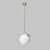 Stylish Pendant Light - MJ IC 250 GD 3D model small image 1