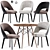 Elegant Colette Dining Chair: Set of 2 3D model small image 1