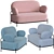 Elegant Coco 2-Seater Sofa 3D model small image 4