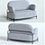 Elegant Coco 2-Seater Sofa 3D model small image 15