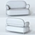 Elegant Coco 2-Seater Sofa 3D model small image 17