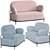 Elegant Coco 2-Seater Sofa 3D model small image 20