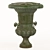 Elegant Metal Sculpted Vase 3D model small image 1