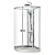 SSWW W0914 Acrylic Shower Cabin 3D model small image 2