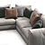 Modern Asolo Flexform Sofa 3D model small image 4