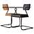 Elegant Metal Frame Chair 3D model small image 2