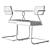 Elegant Metal Frame Chair 3D model small image 3
