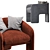 Modern Milo Baughman Armchair 3D model small image 2